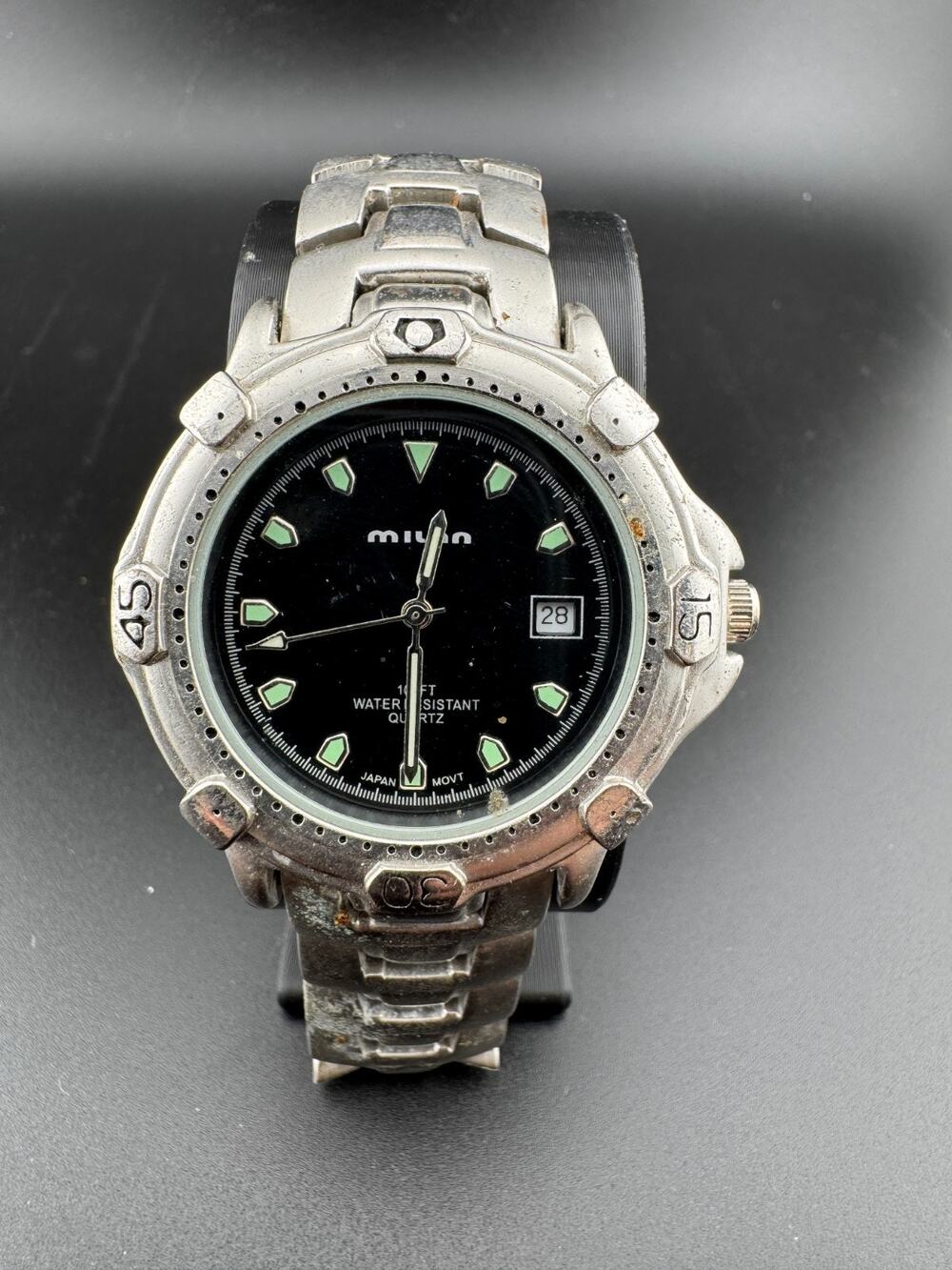 Milan Advance Quartz Sport Watch Black Dial Date
